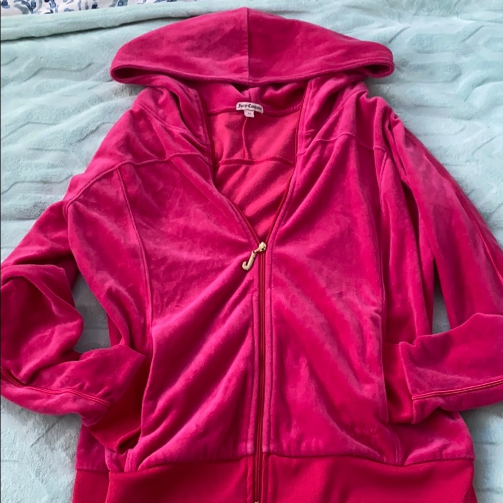Hot pink Juicy Couture hooded sweatshirt